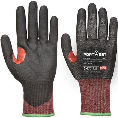 Portwest A670 CS Cut F Glove with PU Coating - 13g