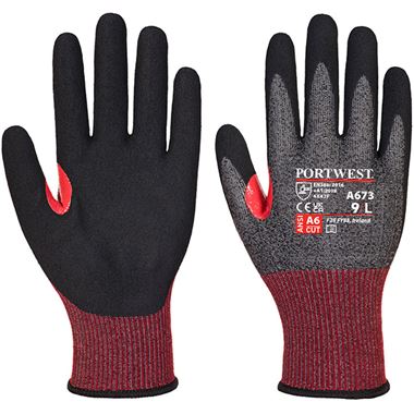 Portwest A673 CS Cut F Glove with Nitrile Foam Coating - 18g