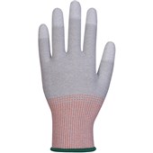 Portwest A696 LR13 ESD Antistatic Cut B PU Fingertip Gloves - 13 gauge (Pack of 12)