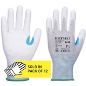 Portwest A699 MR13 ESD Antistatic Cut C Gloves with PU Palm Coating - 13 gauge (Pack of 12)