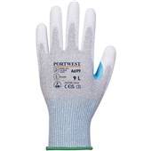 Portwest A699 MR13 ESD Antistatic Cut C Gloves with PU Palm Coating - 13 gauge (Pack of 12)