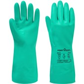 Portwest A810 Nitrosafe Nitrile Chemical Resistant Gauntlet Gloves 32cm