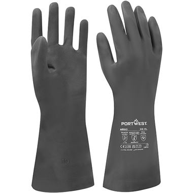 Portwest A820 Neoprene Chemical Gauntlet Gloves 38cm