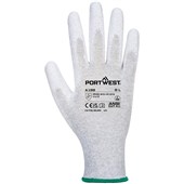 MultiSAVE Pack 12 - Portwest AB199 ESD Antistatic PU Gloves with PU Coating 13g (12 Pairs)