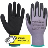 Portwest AB350 Dermiflex Ultra Glove with Sandy Nitrile Coating 15g MultiSave (Pack 12)