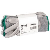 Portwest AB622 Cut C PU Grip Glove with PU Coating 13g MultiSave (Pack 12)