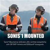 JSP Sonis 1 Helmet Mounted Ear Defenders AEB012-1CY-800 - SNR 27dB