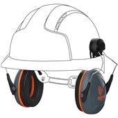 JSP Sonis Compact Helmet Mounted Ear Defenders AEB030-0CY-000 - SNR 31dB