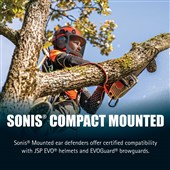 JSP Sonis Compact Helmet Mounted Ear Defenders AEB032-1CY-000 - SNR 31dB