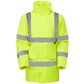 Leo Workwear Cheristow Yellow EcoViz 4K Superior Baffle Lined Womens Waterproof Hi Vis Jacket
