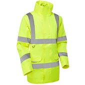 Leo Workwear Cheristow Yellow EcoViz 4K Superior Baffle Lined Womens Waterproof Hi Vis Jacket