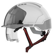 JSP EVO VISTAlens Dualswitch Safety Helmet with Integrated Eyewear & CR2 Reflective - Vented - Wheel Ratchet