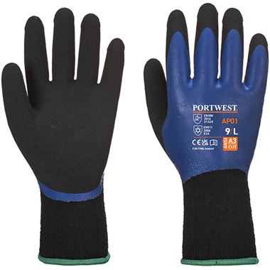 Portwest AP01 Thermo Pro Waterproof Grip Glove with Latex Foam Coating - 13g