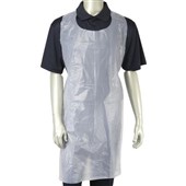 White Polythene Aprons (Pack 100)