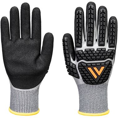 Portwest AP54 Cut F Waterproof Impact Glove with Nitrile Foam Coating - 13g