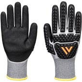 Portwest AP54 Cut F Waterproof Impact Glove with Nitrile Foam Coating - 13g