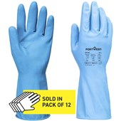 Portwest AP76 Food Grade Chemical Resistant Latex Light Gauntlet (Pack 12)