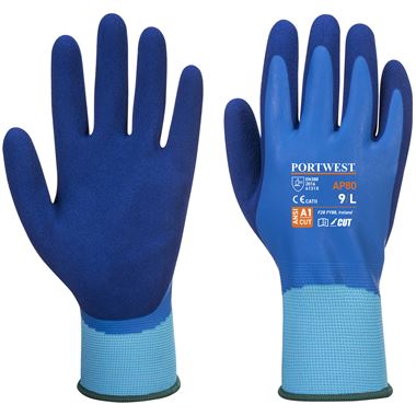 Portwest AP80 Waterproof Liquid Pro Grip Gloves with Latex Foam Coating - 13g