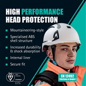 JSP EVO Alta Skyworker Safety Helmet - Vented - Wheel Ratchet - ARC170-000-100