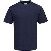 Portwest AS20 Protective Anti-Static ESD Short Sleeve T-Shirt 195g Navy