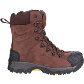 Amblers AS995 Brown Metal Free Composite Thinsulate High Leg Side Zip Waterproof Safety Boot S3 WR CI HRO SRC