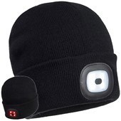 Portwest B028 Rechargeable Twin LED Beanie (Various Colours Available) 