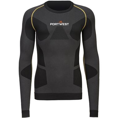 Portwest B173 Charcoal Thermal Dynamic Air Premium Baselayer Top 165g