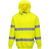 Portwest B304 Yellow Hi Vis Hooded Sweatshirt 