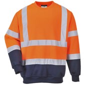 Portwest B306 Orange/Navy Two Tone Hi Vis Sweatshirt