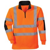 Portwest B308 Orange Xenon Hi Vis Rugby Shirt