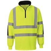 Portwest B308 Yellow Xenon Hi Vis Rugby Shirt