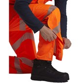 Leo Workwear Northam Orange EcoViz 15K Waterproof Breathable Hi Vis Bib & Brace