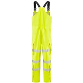 Leo Workwear Northam Yellow EcoViz 15K Waterproof Breathable Hi Vis Bib & Brace