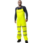 Leo Workwear Northam Yellow EcoViz 15K Waterproof Breathable Hi Vis Bib & Brace