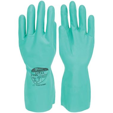 Polyco Shield GI/F11 Green Nitrile Chemical Resistant Gloves