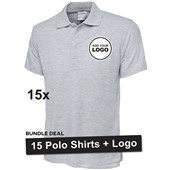 15 x Popular UX1 Polo Shirts including Logo | Bundle Deal