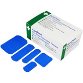 Assorted Blue Washproof Catering Plasters (Pack of 100)