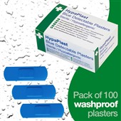 HypaPlast Blue Plasters 7.2cm x 2.5cm (Pack 100)