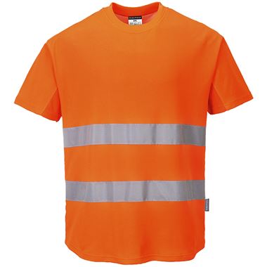 Portwest C394 Orange MeshAir Cool Hi Vis T Shirt