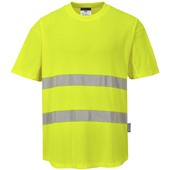 Portwest C394 Yellow MeshAir Cool Hi Vis T Shirt