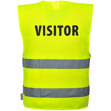 Portwest C405 Pre Printed Visitor Yellow Hi Vis Vest