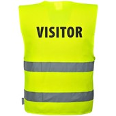 Portwest C405 Pre Printed Visitor Yellow Hi Vis Vest
