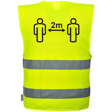 Portwest C406 Yellow Hi Vis Social Distancing Vest
