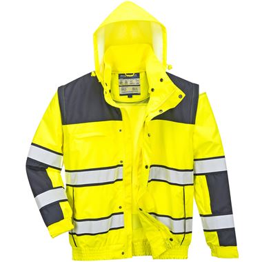 Portwest C466 Hi Vis Yellow 3-in-1 Classic Bomber Jacket Portwest C466 Hi Vis Yellow 3-in-1 Classic Bomber Jacket