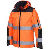 Portwest C469 Orange Pro Fur Lined Waterproof 3-in-1 Hi Vis Jacket