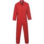 Portwest C813 Liverpool Zip Polycotton Work Overall 245g Red