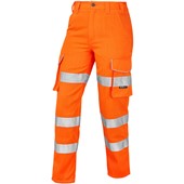 Leo Workwear Pennymoor Orange Polycotton Women's Hi Vis Cargo Trouser