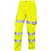 Leo Workwear Pennymoor Yellow Polycotton Women's Hi Vis Cargo Trouser