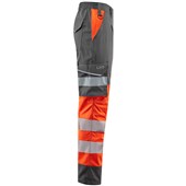 Leo Workwear Winswell EcoViz Women's Orange Stretch Hi Vis Cargo Trouser