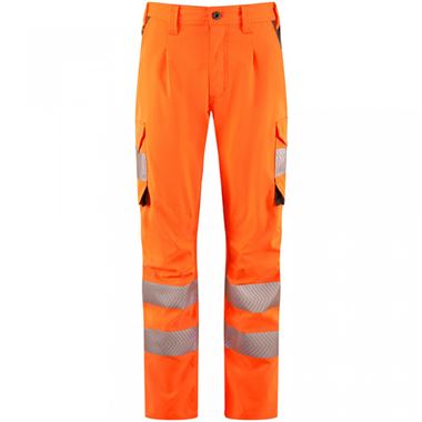 Leo Workwear Winswell EcoViz Women's Orange Stretch Hi Vis Cargo Trouser